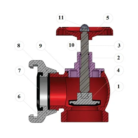 Van góc chữa cháy FUJI DN50 bằng đồng