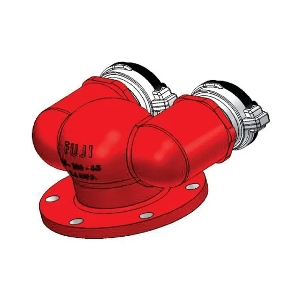 HỌNG TIẾP NƯỚC CHỮA CHÁY 2 CỬA DN65 - MẶT BÍCH DN100