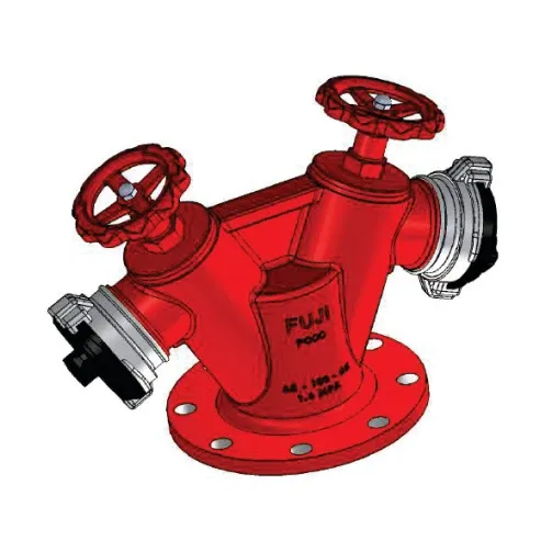 TRỤ CẤP NƯỚC CHỮA CHÁY 2 CỬA DN65 - MẶT BÍCH DN100
