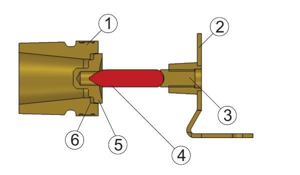 Cấu tạo Đầu phun Sprinkler DN20 - K8.0 - 68 độ C - Hướng ngang